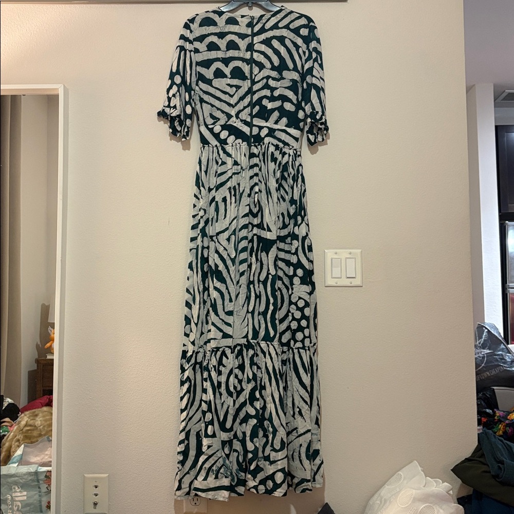 Busayo Tomi V Neck High Low Maxi Dress SZ S EUC - Picture 4 of 5